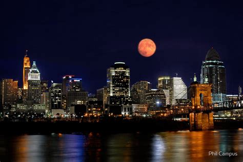 "Cincinnati Skyline" by Phil Campus | Redbubble