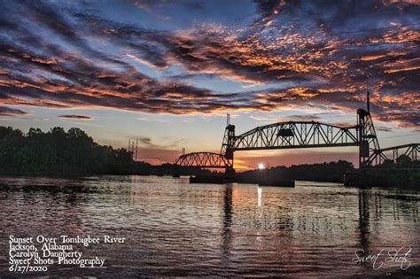 Sunset Over Tombigbee River at Jackson, Alabama Carolyn Daugherty Sweet Spots Photography 6/27 ...