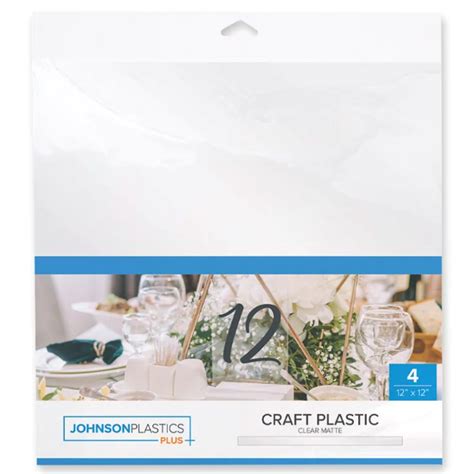 12" x 12" Craft Plastic Acrylic Sheets for Laser Cutters (Pack of 4 ...