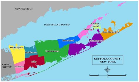 Map of Long Island neighborhood: surrounding area and suburbs of Long Island