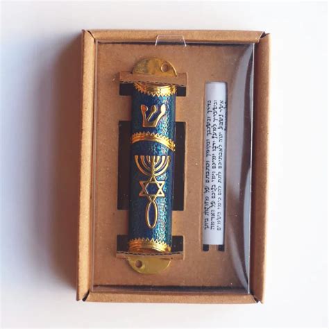 Religion Jewish Mezuzah Case Hand made Mezuza With Torah parchment ...