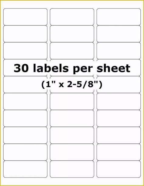 Free Template for Address Labels 30 Per Sheet Of Avery 30 Label Template | Heritagechristiancollege