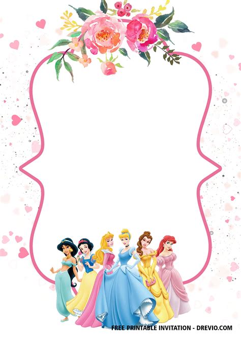 FREE Disney Princess Invitation Template for Your Little Girl’s Birthday | Download Hundreds ...