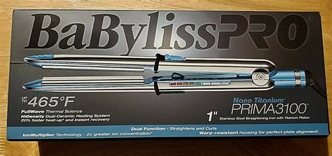 BABYLISS PRO NANO TITANIUM PRIMA 3100 FLAT IRON - 1 INCH # BABSS3100T | Palms Fashion Inc.