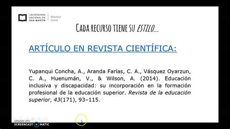 Escritura académica: ejemplos en Normas APA 6th edition - YouTube