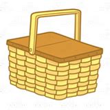 Abeka | Clip Art | Wooden Picnic Basket—with handle