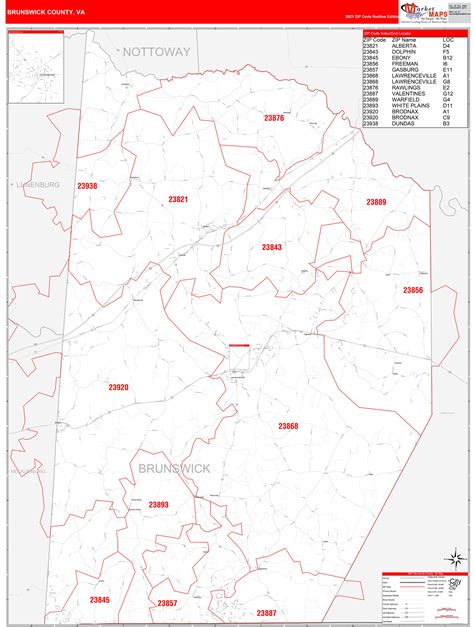 Brunswick County Zip Code Map