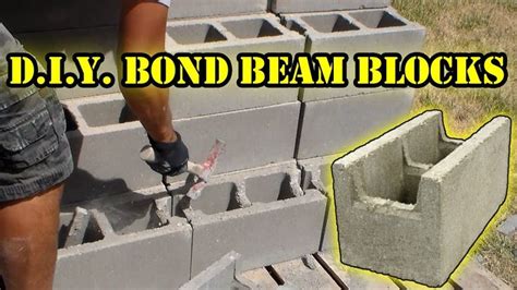 DIY Make a Concrete Bond Beam Block with Standard Concrete Block - YouTube | Concrete blocks ...