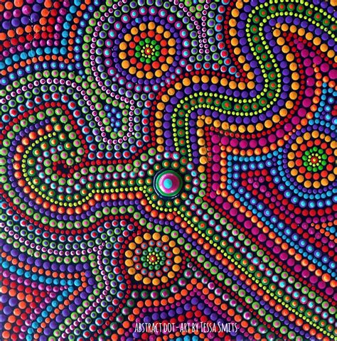 Abstract Dot Art Schilderij DAYDREAMING - Tessa Smits | Aboriginal art dot painting, Dot art ...