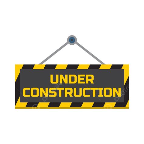 Under Construction, Label, Sign, Under PNG and Vector with Transparent ...