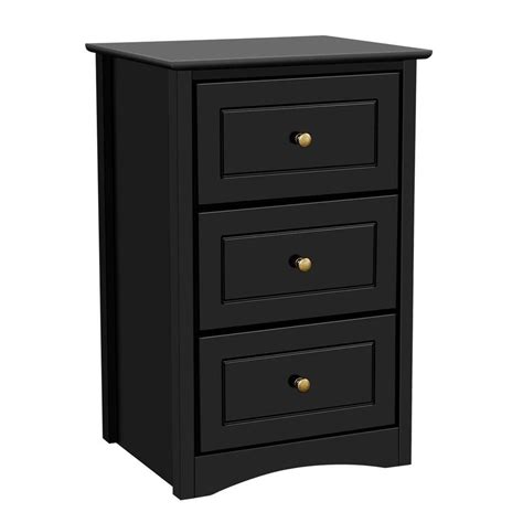 Yaheetech Tall Bedside Table Nightstand with 3 Drawers - End Side Sofa Table Storage Cab ...