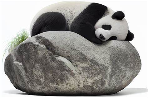 Adorable Giant Panda Bear Sleeping Stock Illustration - Illustration of ...