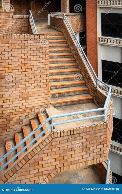 Staircase Brick Decorative, Exterior Architectural Stock Photo - Image of city, exterior: 131634544