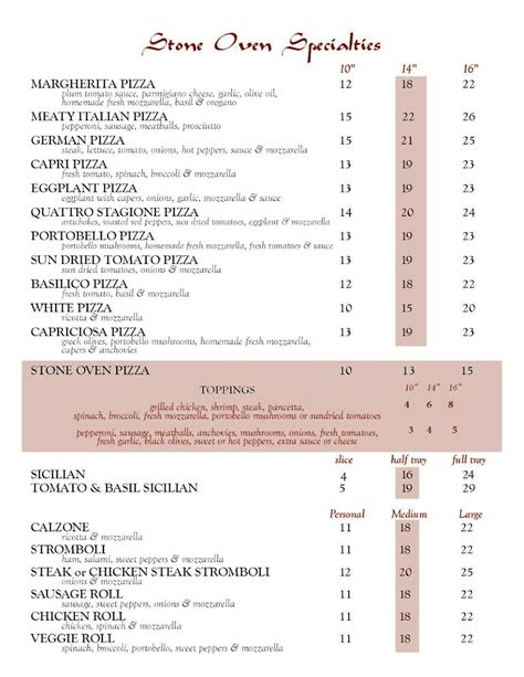 Menu at Cafe Classico, Scranton