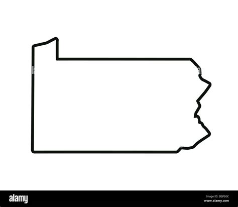 Pennsylvania state map. US state map. Pennsylvania outline symbol ...