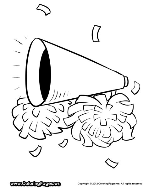 Cheerleading.gif (1217×1575). Coloring Page, Cheer Posters, Cheerleading Megaphones - Coloring Home