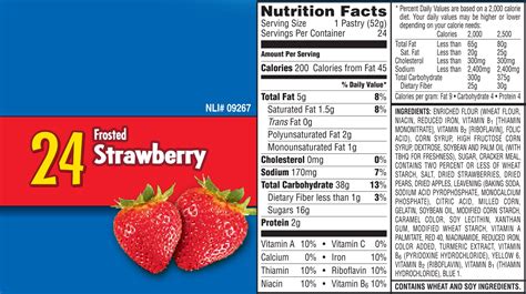 Pop Tart Nutrition Facts Strawberry | Blog Dandk