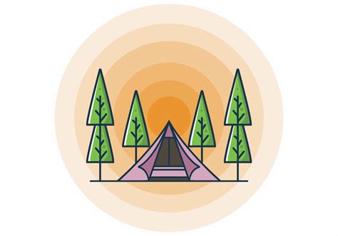 Triangle tent camping flat illustration 7296152 Vector Art at Vecteezy