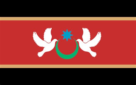 Azerbaijani Karabakh flag (symbolism in comments) : r/vexillology