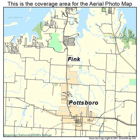 Aerial Photography Map of Pottsboro, TX Texas