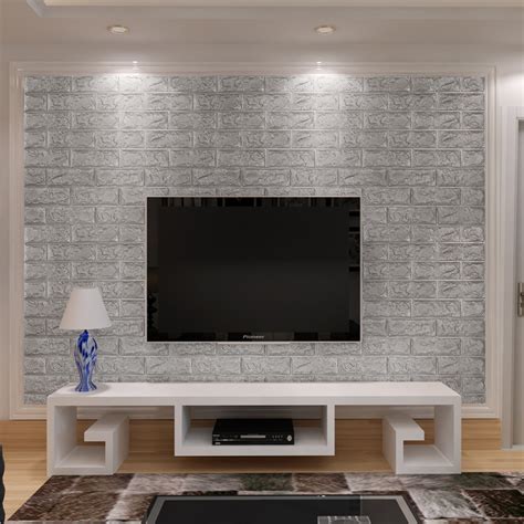 New 3D Brick Pattern Wallpaper Bedroom Living Room Modern Wall Sticker ...