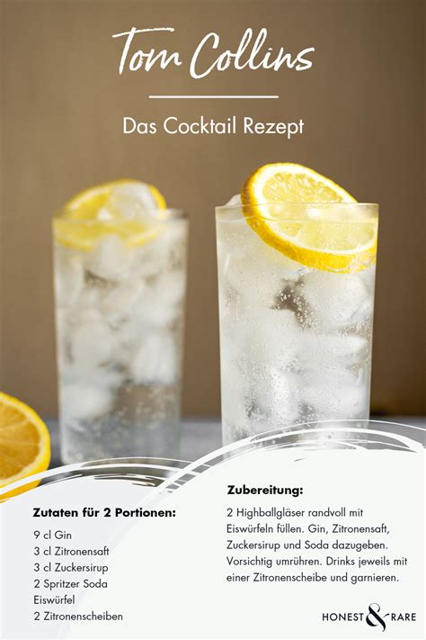 Tom Collins Cocktail Rezept | Honest & Rare