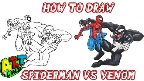 Spiderman Vs Venom Vs Carnage Drawing