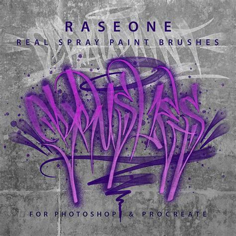 Real Spray Paint Brushes for Photoshop and Procreate