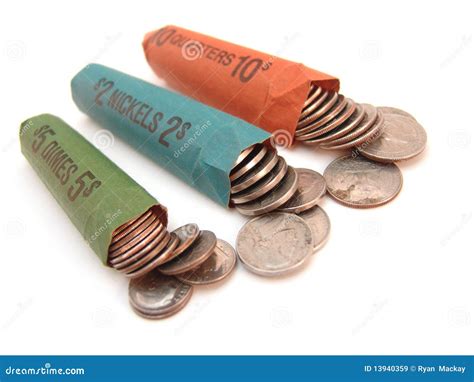 Rolled Coins Royalty Free Stock Images - Image: 13940359