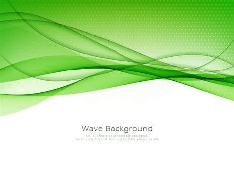 Free Vector | Abstract modern green wave background