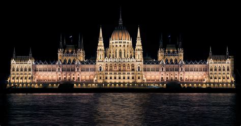 Hungarian Parliament Building View during Night · Free Stock Photo