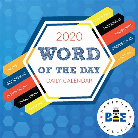 Word Of The Day Calenda – Calendar Template 2022