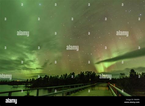 Northern Lights - Nellim, Lake Inari, Lapland, Finland Stock Photo - Alamy