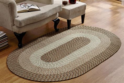 Better Trends Country Braided Rug 42" X 66" Straw Striped - Walmart.com