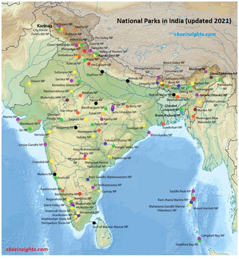 National Parks in India-2021 Total Area , States , Latest for Gen .Knowledge