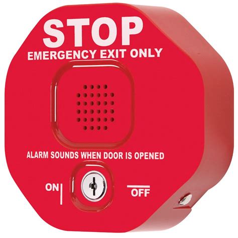 SAFETY TECHNOLOGY INTERNATIONAL Exit Door Alarm: Key Lock, Audible/Annunciation, Non-Handed ...