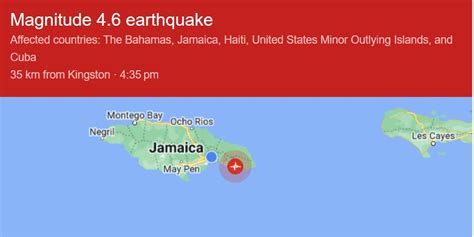 A magnitude 4.6 earthquake was felt in some parts of Jamaica – TittlePress