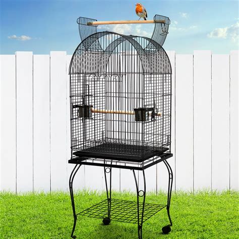 i.Pet Large Bird Cage with Perch - Black