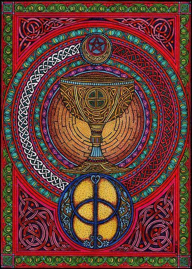 Behold The Grail (coloured) by CherrieB Magic Symbols, Ancient Symbols ...