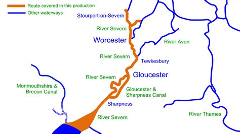 River Severn and Gloucester & Sharpness Canal Map for Download ...