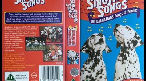 Video - Sing Along Songs - 101 Dalmatians Pongo and Perdita UK VHS (1997) | Disney Wiki | FANDOM ...