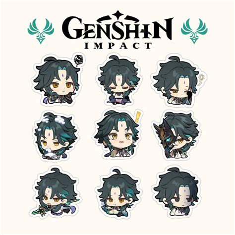 Genshin Impact Xiao Emoji Sticker Set (9 pcs) | Shopee Philippines