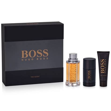 Boss The Scent Gift Set by Hugo Boss, 2 piece gift set: 3.4 eau de toilette spray + 3.3 oz ...