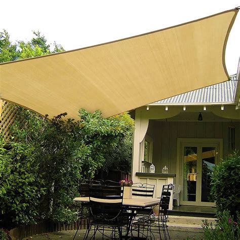 280gsm HDPE Rectangle Sun Shelter Outdoor Sun Shade Sail Cloth Sunshade Protection Canopy Garden ...