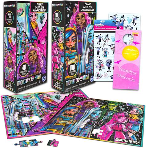 Amazon.com: Monster High Puzzle for Girls Set - Bundle with 2 Monster ...