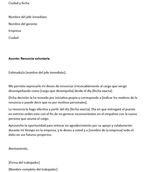 Formato Carta De Renuncia Sencilla Elegant Carta De Renuncia | The Best Porn Website