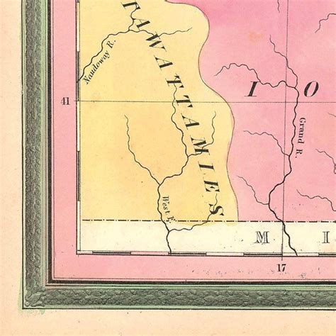 Old Map of Iowa 1846 Antique Map Fine Reproduction Large | Etsy