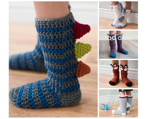 Animal Socks Crochet Pattern Collection Crochet Pattern for | Etsy