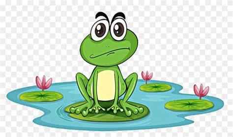 Edible Frog Pond Clip Art - Frog In Pond Cartoon - Free Transparent PNG Clipart Images Download