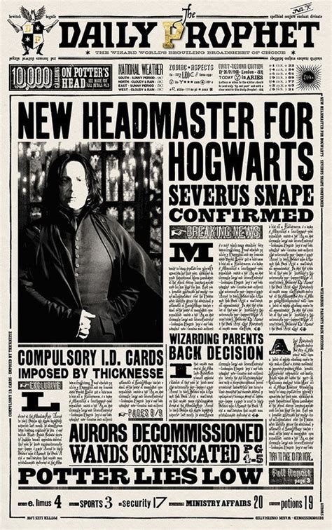 Harry Potter Newspaper Printables - Printable Templates